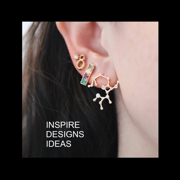 NEW Lulu Frost Earring 14k Earring real gold earring CODE Turquoise Opal Stud - Picture 9 of 11